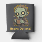 Brains Optional Zombie Coffee Funny Cute Undead  缶クーラー (裏面)
