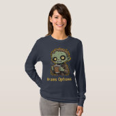 Brains Optional Zombie Coffee Funny Cute Undead  Tシャツ (正面フル)