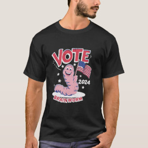 Brainworm 2024脳虫2024 Braiに投票おもしろいする Tシャツ