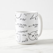 Brainyホワイトボードクラシックマグ コーヒーマグカップ (正面右)