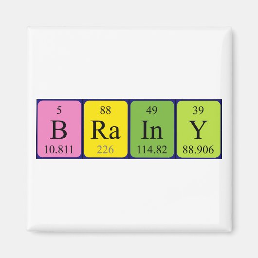Brainy周期表名磁石 マグネット (正面)