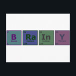 Brainy ポストカード<br><div class="desc">Chemistry design with brainy spelt out using elements of the periodic table</div>