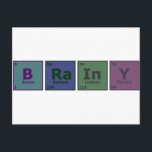 Brainy ポストカード<br><div class="desc">Chemistry design with brainy spelt out using elements of the periodic table</div>