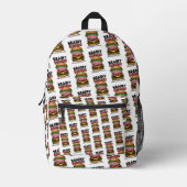 Brainy Burgers Backpack プリントバックパック (正面)
