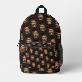 Brainy Burgers Backpack プリントバックパック