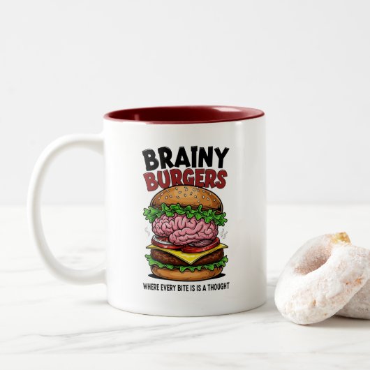 Brainy Burgers Coffee Mug ツートーンマグカップ (ドーナツ)