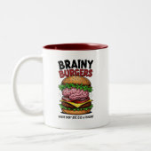 Brainy Burgers Coffee Mug ツートーンマグカップ (左)