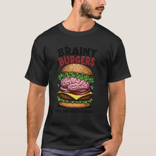 Brainy Burgers Dark T-Shirt Tシャツ (正面)