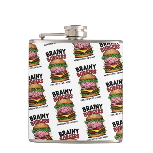 Brainy Burgers Flask フラスク (正面)