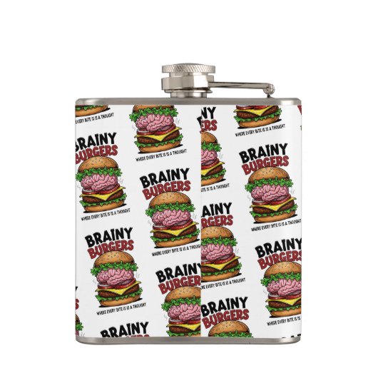 Brainy Burgers Flask フラスク (裏面)