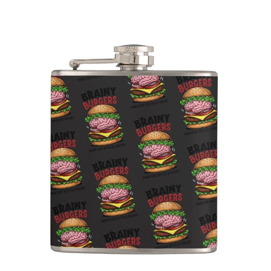 Brainy Burgers Flask フラスク (正面)