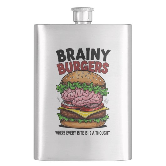 Brainy Burgers Flask フラスク (正面)