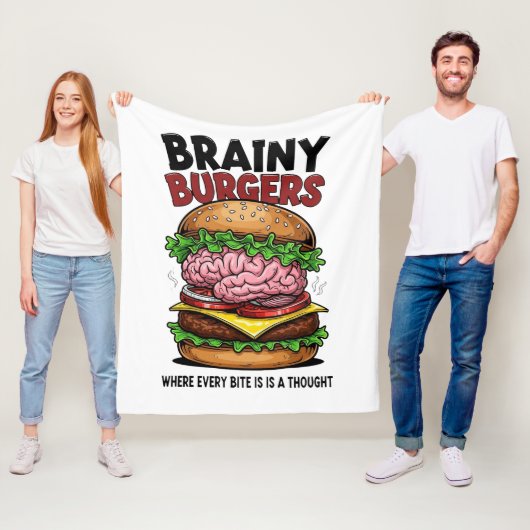 Brainy Burgers Fleece Blanket フリースブランケット (インサイチュ)