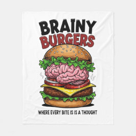 Brainy Burgers Fleece Blanket フリースブランケット