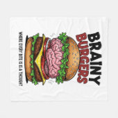 Brainy Burgers Fleece Blanket フリースブランケット (正面(横))