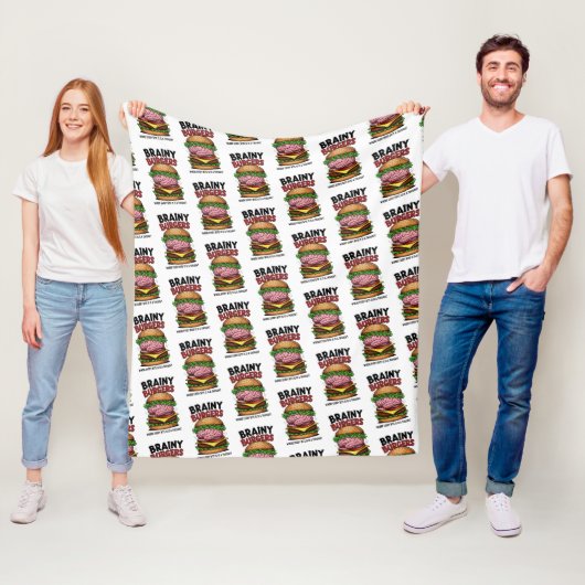 Brainy Burgers Fleece Blanket フリースブランケット (インサイチュ)