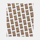 Brainy Burgers Fleece Blanket フリースブランケット (正面)