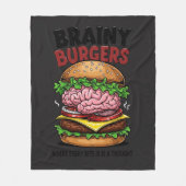 Brainy Burgers Fleece Blanket フリースブランケット (正面)