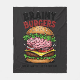Brainy Burgers Fleece Blanket フリースブランケット