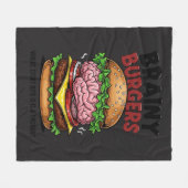 Brainy Burgers Fleece Blanket フリースブランケット (正面(横))