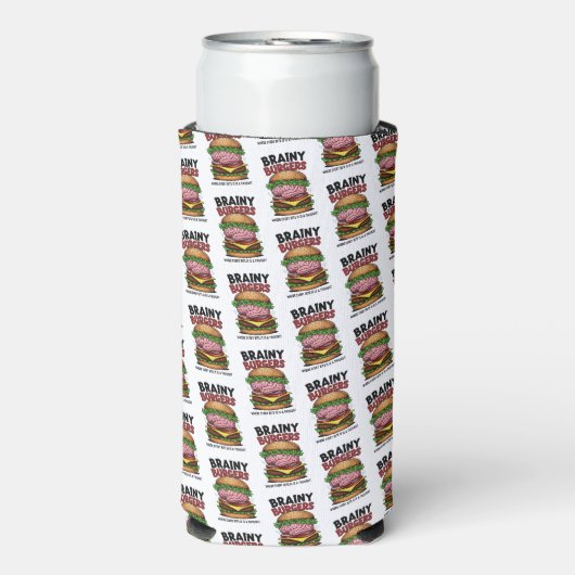 Brainy Burgers Foam Can/Bottle Cooler スリム缶クーラー (Seltzer正面)