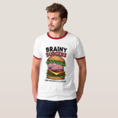 Brainy Burgers Ringer T-Shirt Tシャツ (正面フル)