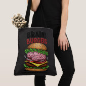 Brainy Burgers Tote Bag トートバッグ (クローズアップ)