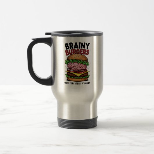 Brainy Burgers Travel/Commuter Mug トラベルマグ (左)