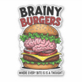 Brainy Burgers Vinyl Sticker シール (正面)