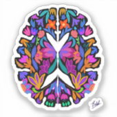 Brainy Custom-Cut Vinyl Sticker シール (正面)