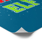 Brainy Elf Christmas Family Matching Group Xmas  ポスター (角)