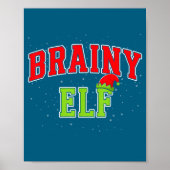 Brainy Elf Christmas Family Matching Group Xmas  ポスター (正面)