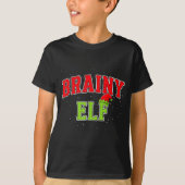 Brainy Elf Christmas Family Matching Group Xmas  Tシャツ (正面)