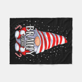Brainy Gnome Christmas Pajamas Matching Family Gro フリースブランケット (正面(横))