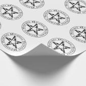 Braise Seitan Vegan Pentagram (dark version) ラッピングペーパー (角)