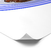  Braised lamb shank cartoon illustration  ポスター (角)