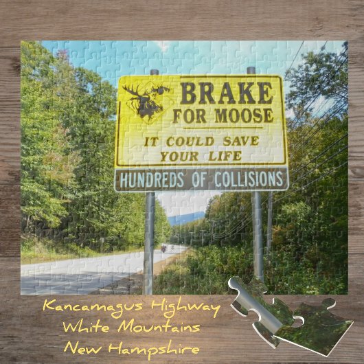 Brake for Moose Kancamagus Highway New Hampshire ジグソーパズル