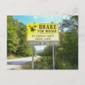 Brake for Moose Kancamagus Highway New Hampshire ポストカード (正面)