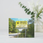 Brake for Moose Kancamagus Highway New Hampshire ポストカード (スタンド正面)