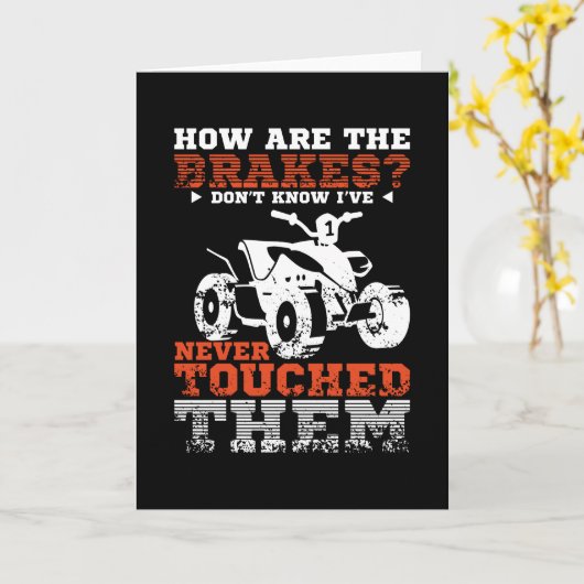 Brakes Quad Atv カード (黄色い花)