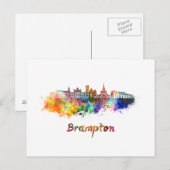 Brampton skyline in watercolor ポストカード (正面/裏面)
