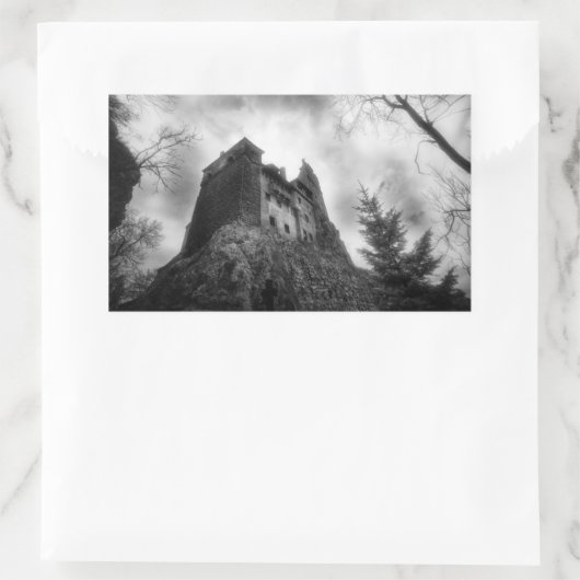 Bran Castle (Dracula) 長方形シール (バッグ)