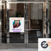 Bran Owl Nature’s Silent Beauty ウィンドウサイン (オフィスドア)