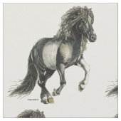 Branaの   アイスランド人の馬 ファブリック (クローズアップ)