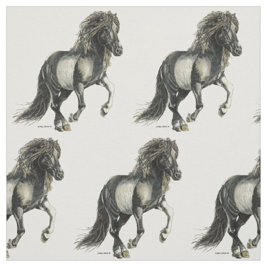 Branaの   アイスランド人の馬 ファブリック (見本)