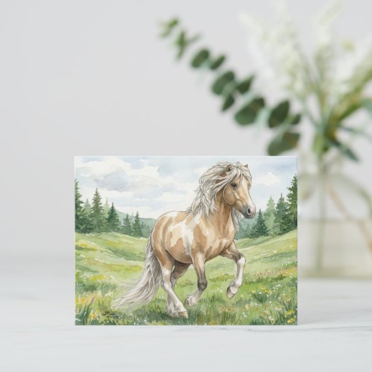 Brana Pinto Palomino Icelandic Watercolor ポストカード (スタンド正面)