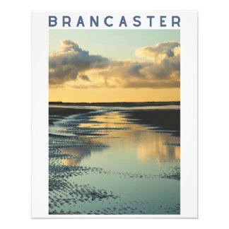 Brancaster Beach Reflections at Sunset, Norfolk フォトプリント