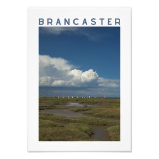 Brancaster Norfolk Salt Marsh and Sailing Boats フォトプリント
