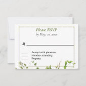 Branch Greeneryの素朴応答カード 出欠カード (正面)