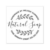 Branch Leaves Wreath Natural Soap セルフインキングスタンプ (デザイン)
